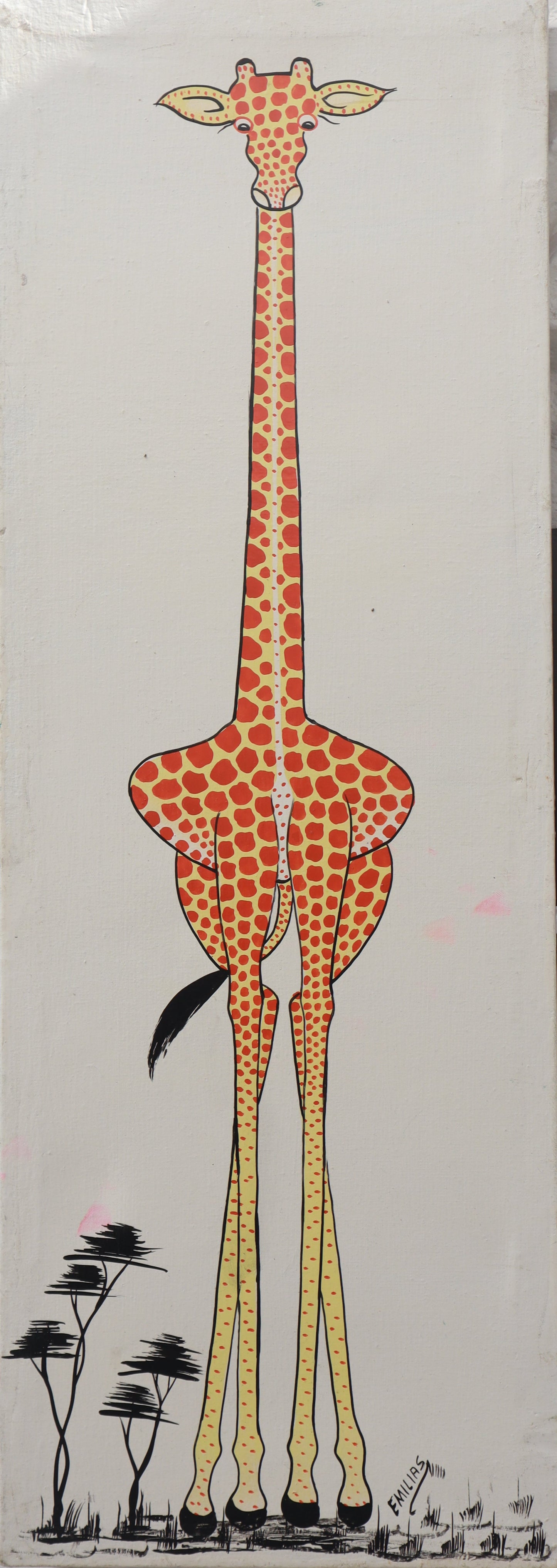 Girraffe Tinga Tinga painting