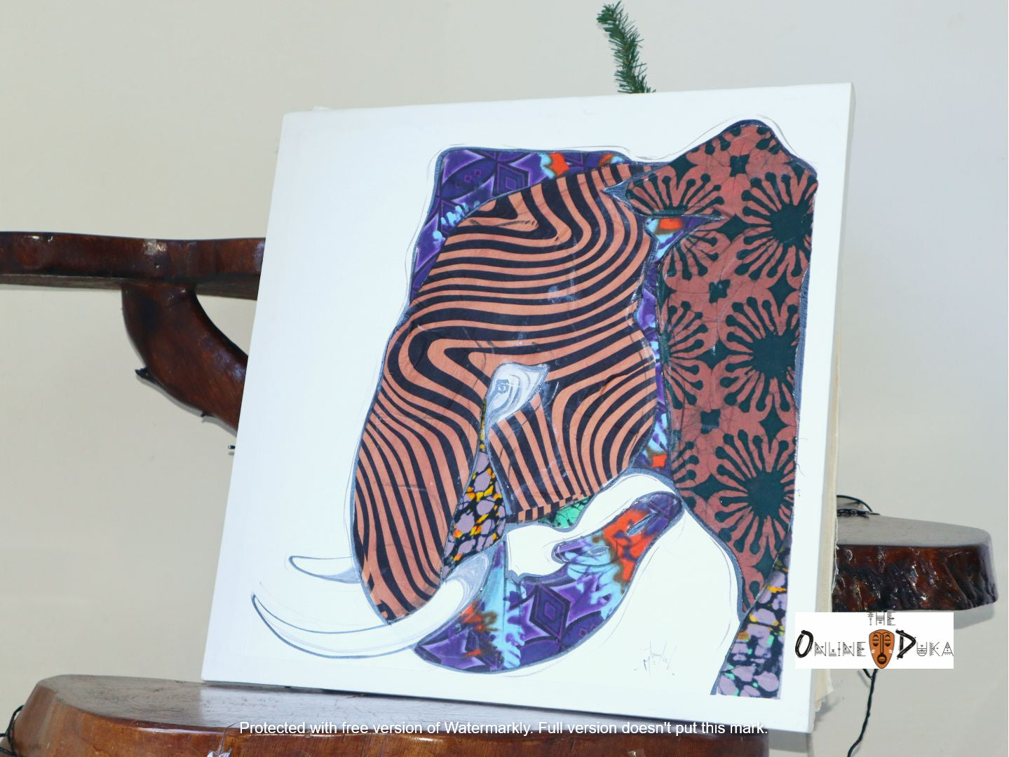 Paintings from Tanzania with Kitenge Mixed
