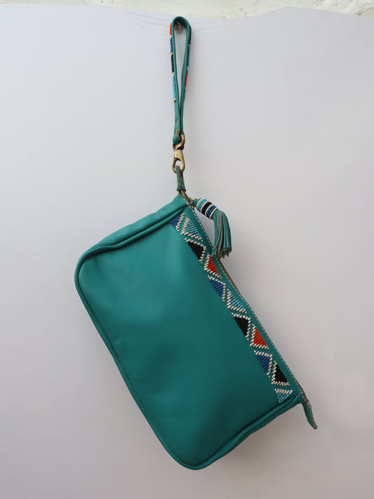 African Uzuri Leather Clutch bag