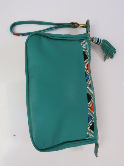 African Uzuri Leather Clutch bag