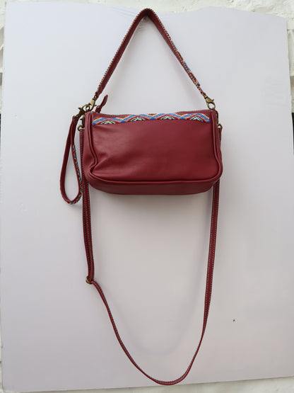 Upendo Beaded Leather Bag