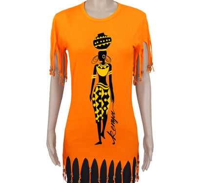 Tassles Tshirt Kenya woman