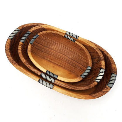 Salad wooden bowl