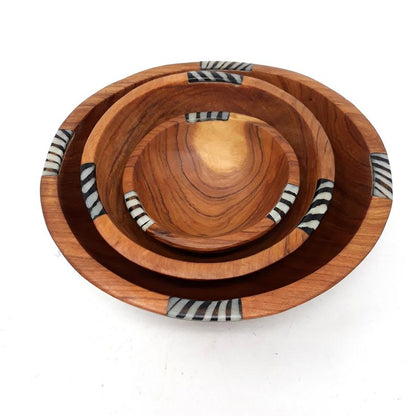 Salad wooden bowl