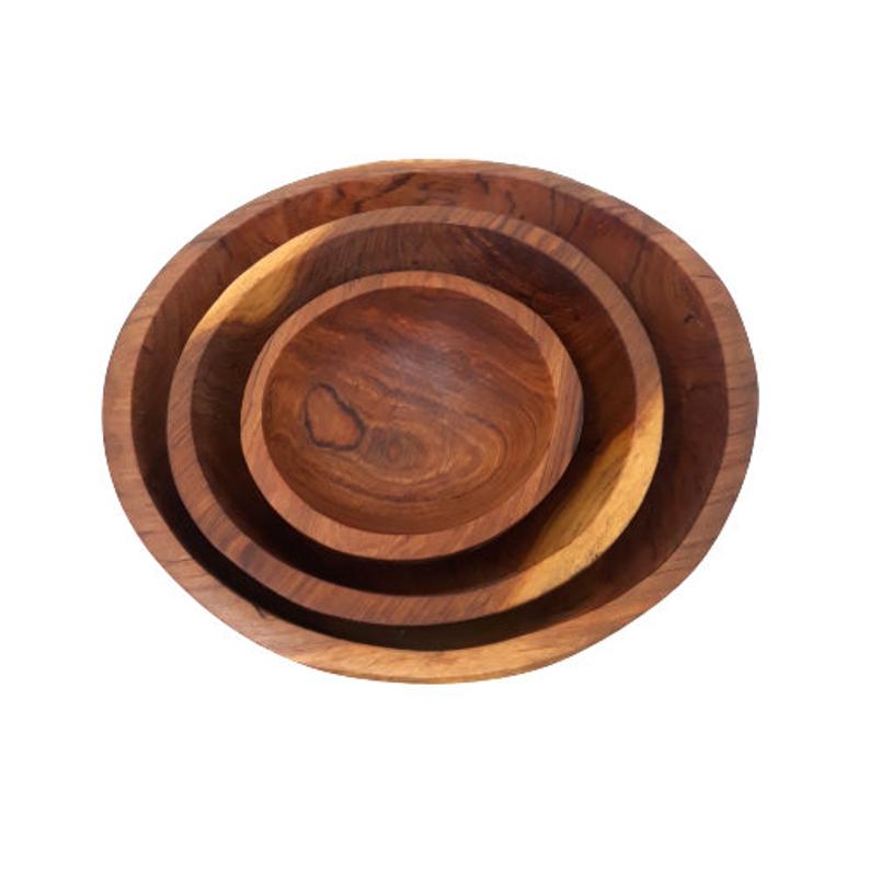 Salad wooden bowl