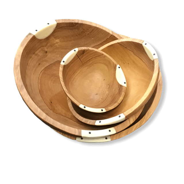 Salad wooden bowl