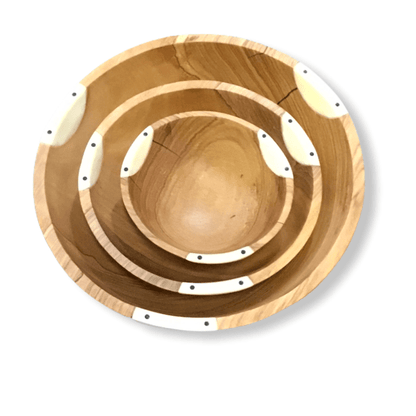 Salad wooden bowl